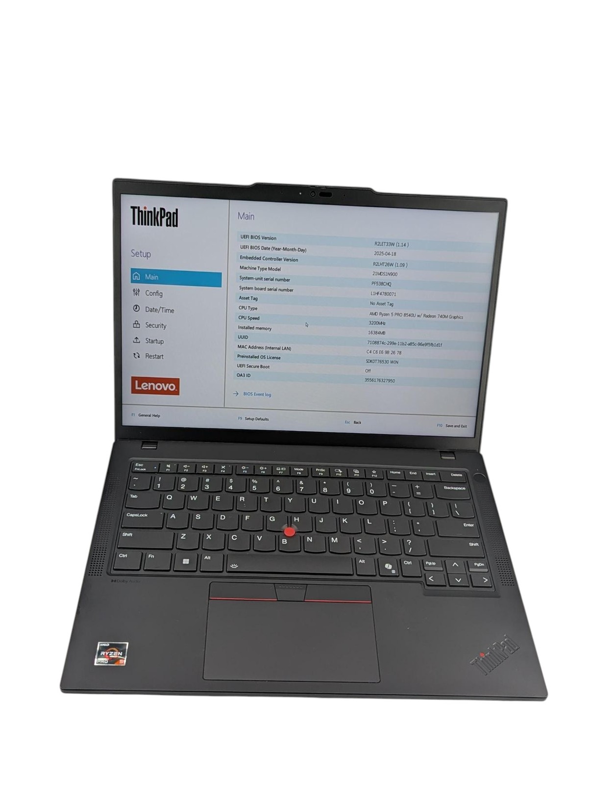 Lenovo ThinkPad T14 GEN 5 AMD Ryzen 5 PRO 16GB RAM 256GB SSD- Grade D