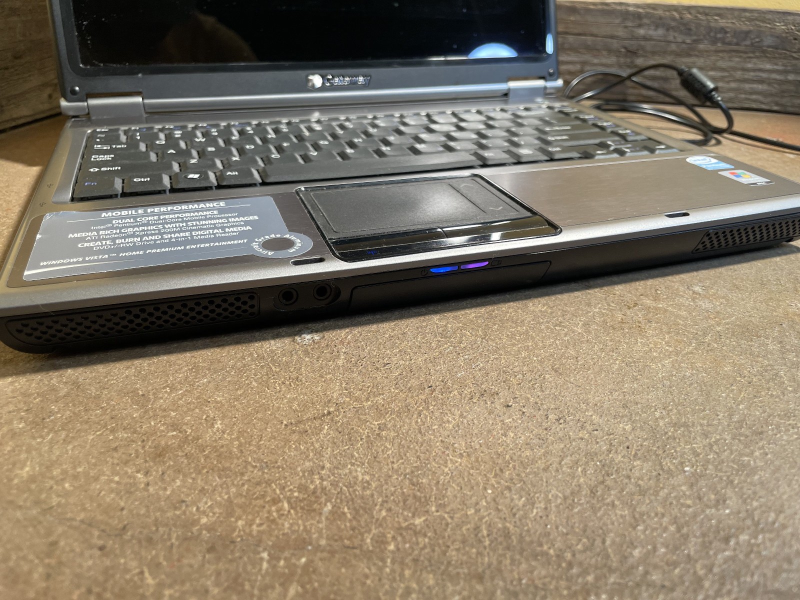 Gateway Laptop Mt3707 Windows XP 149GB HDD DVD Drive Tested & Working w/ Charger