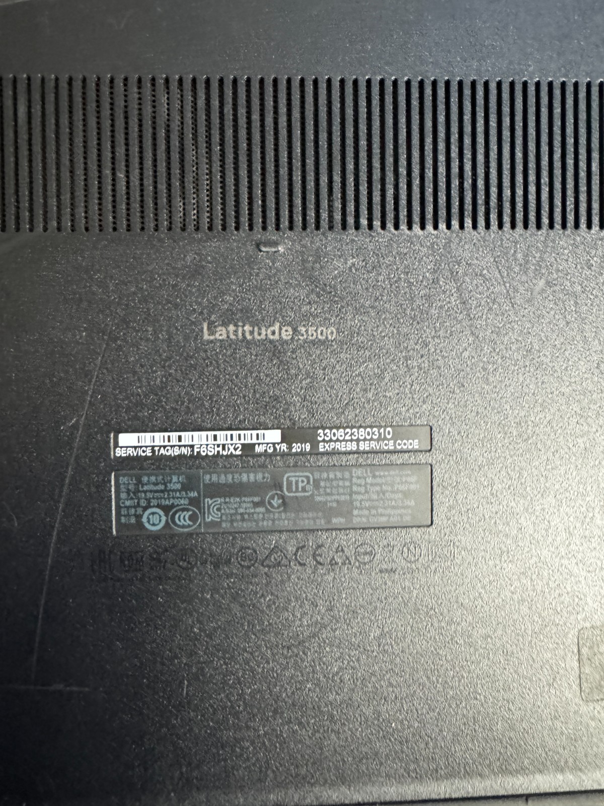 Dell Latitude 3500 Core i5-8265U, 8GB RAM 15.6″ Laptop *READ #6158
