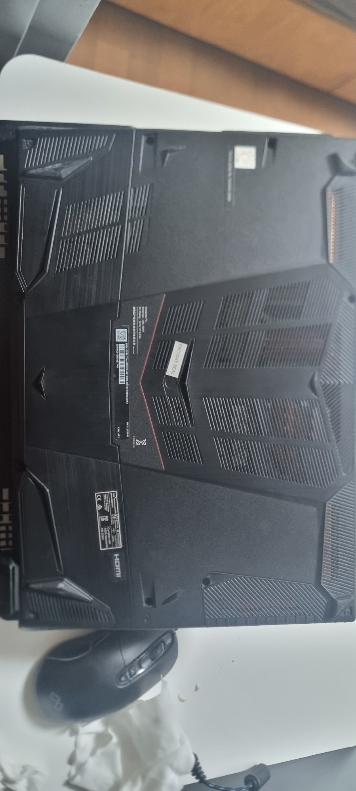 MSI GF65 Thin 9SEXR i7-9750H RTX 2060 Gaming Laptop – Works Plugged In, Battery