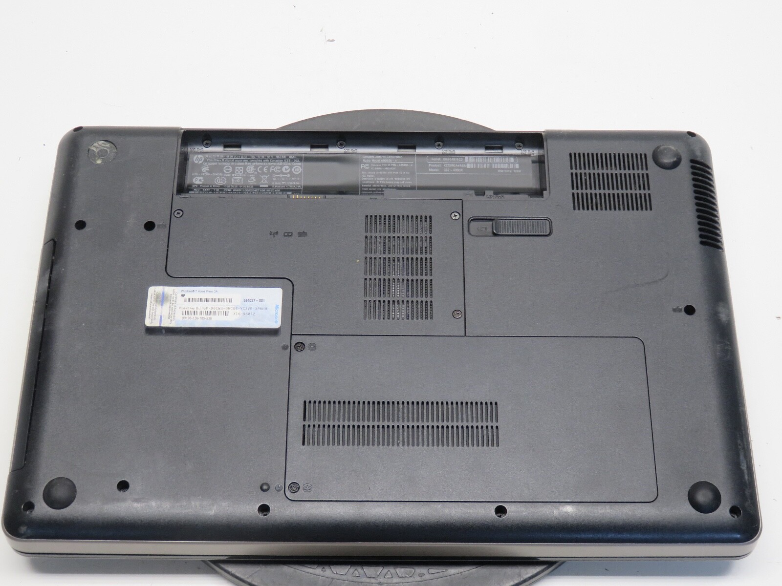 HP G62-435dx AMD Turion II P540 Dual-Core Processor 2.4 GHz 4GB NO HDD No Batt