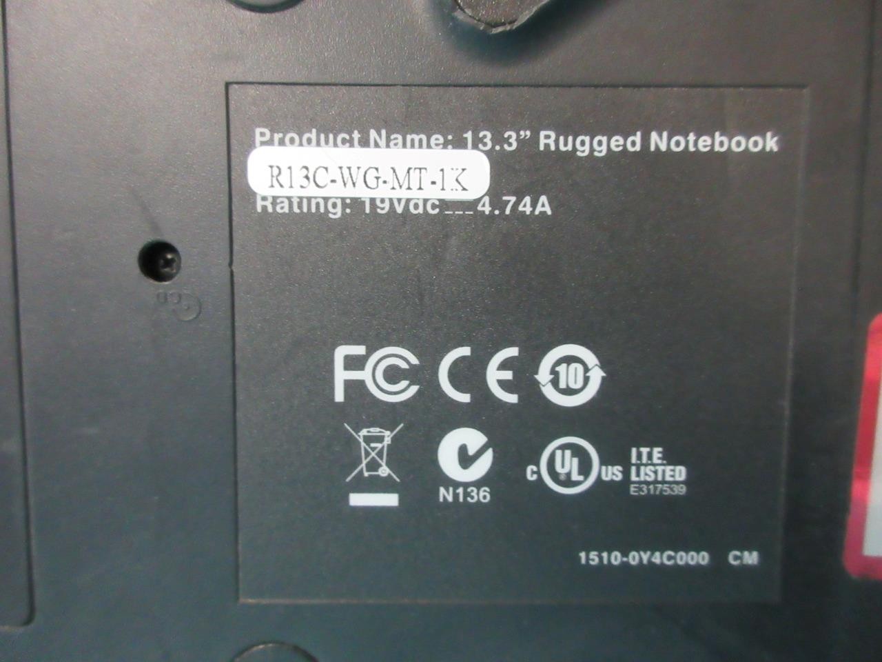 GammaTech DuraBook R13C 13.3″ Rugged Notebook Swivel Screen No Power cord