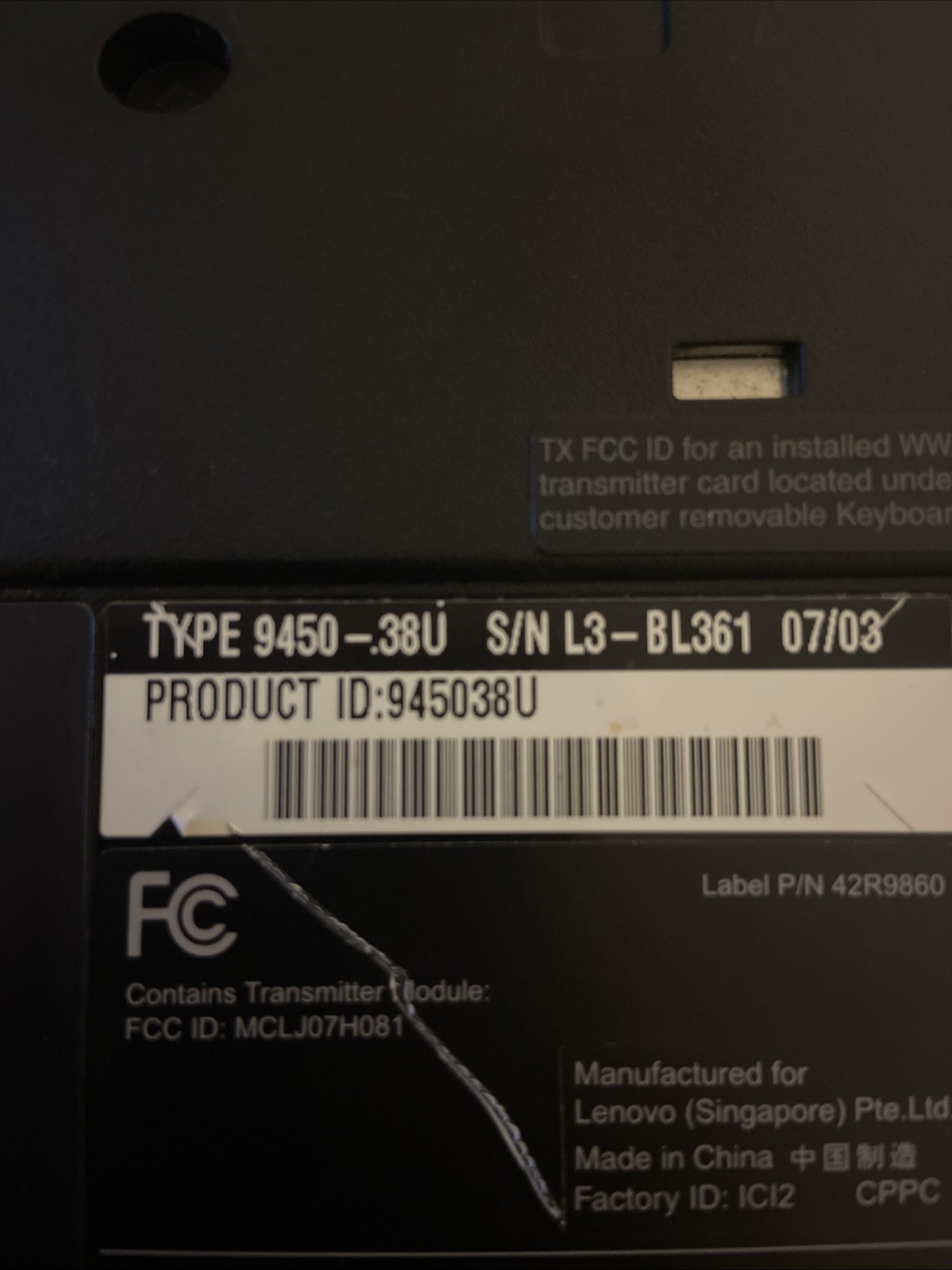 IBM Lenovo ThinkPad Z61m Titanium Lid 4GB RAM WORKING