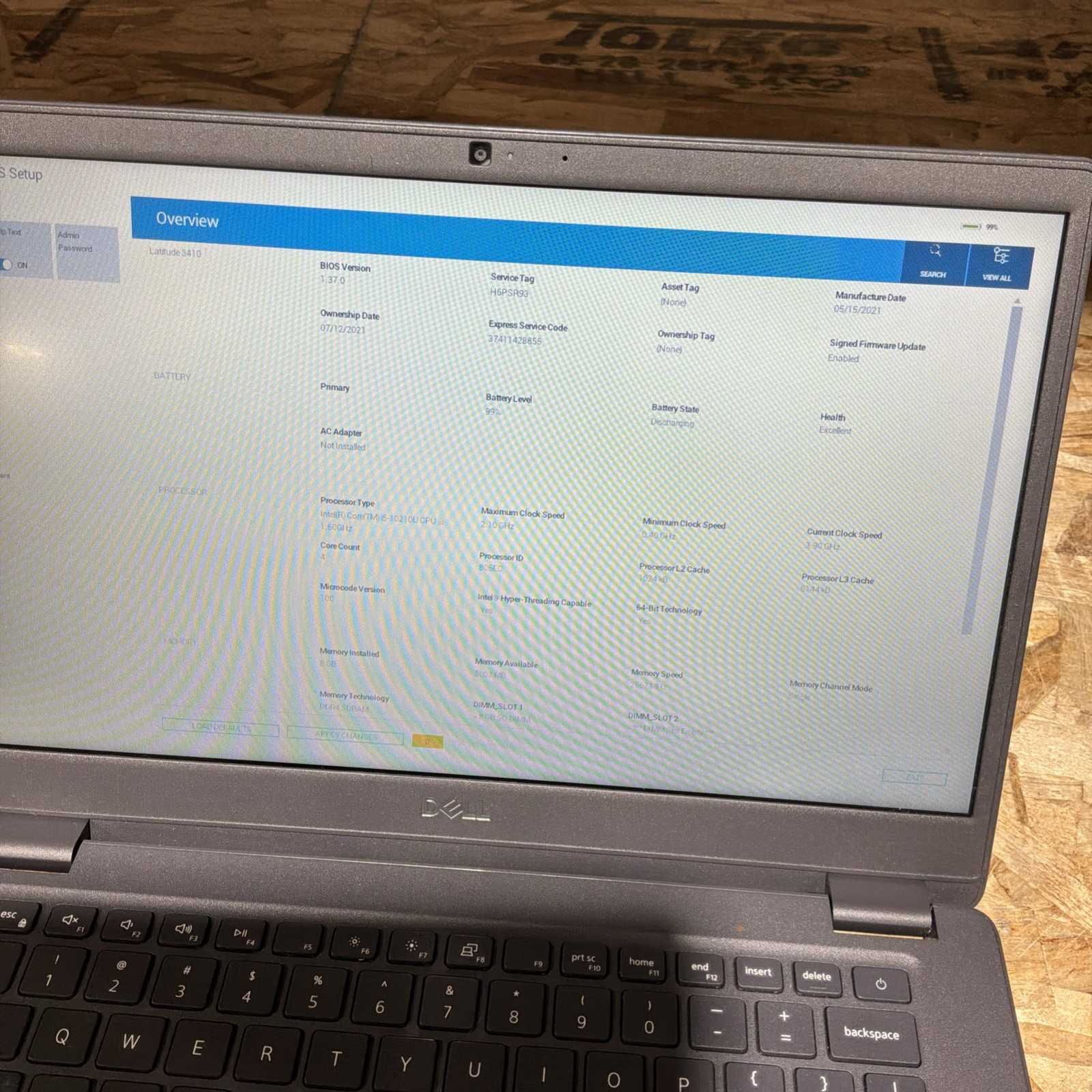 Dell LATITUDE 3410 14″ LAPTOP i5-10210U 8GB RAM 256GB SSD CHARGER WIN11 C462
