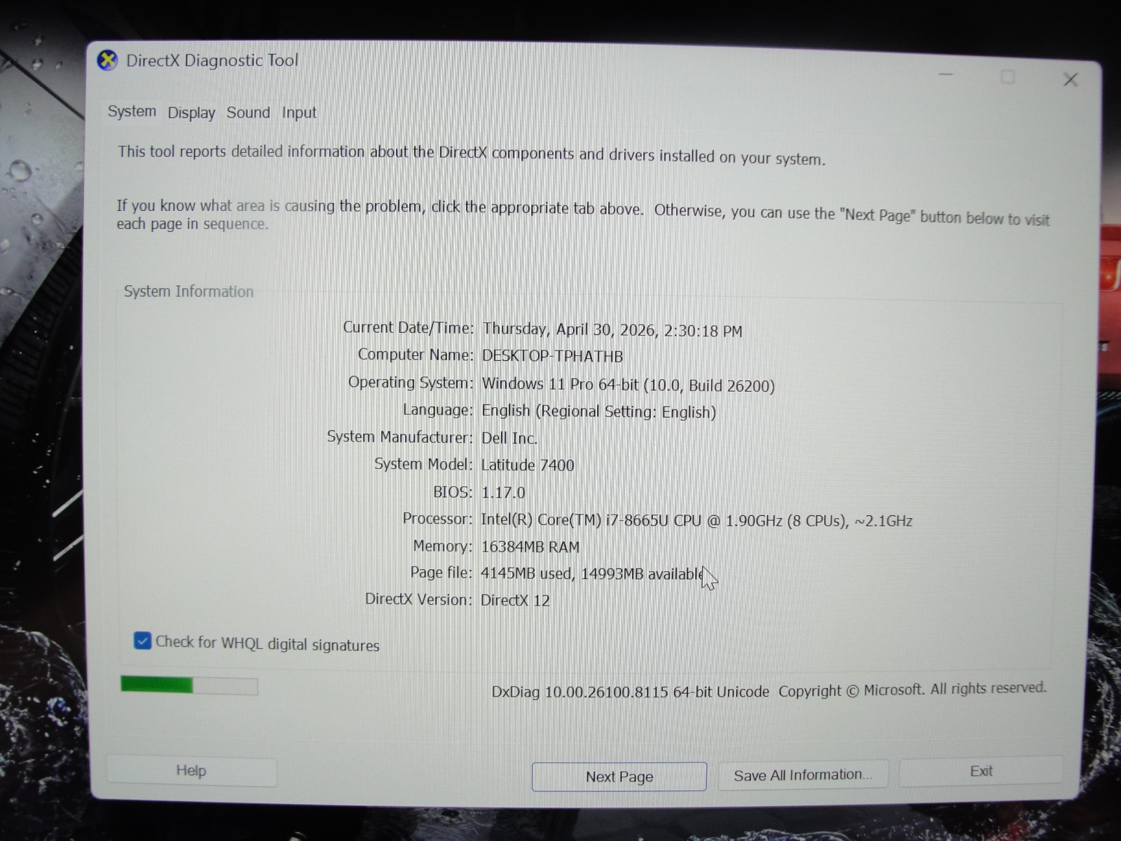 Dell Latitude 7400 14” FHD TOUCH Core i7-8665U 1.9GHz 16GB RAM 512GB SSD vPRO