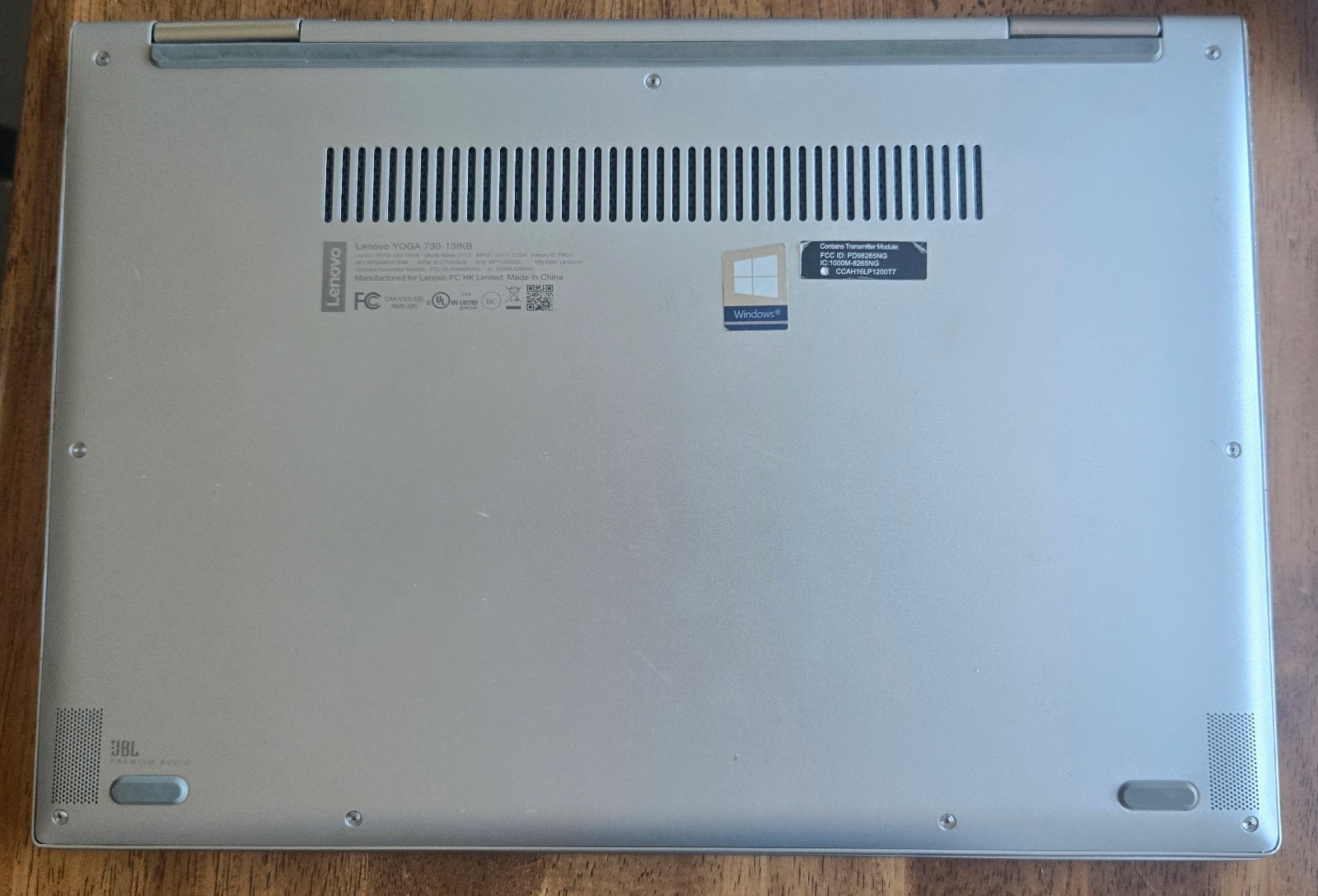 Lenovo YOGA 730-13IKB 81CT Core i5-8250U @1.6GHz 8GB Ram – NO SSD, FOR PARTS