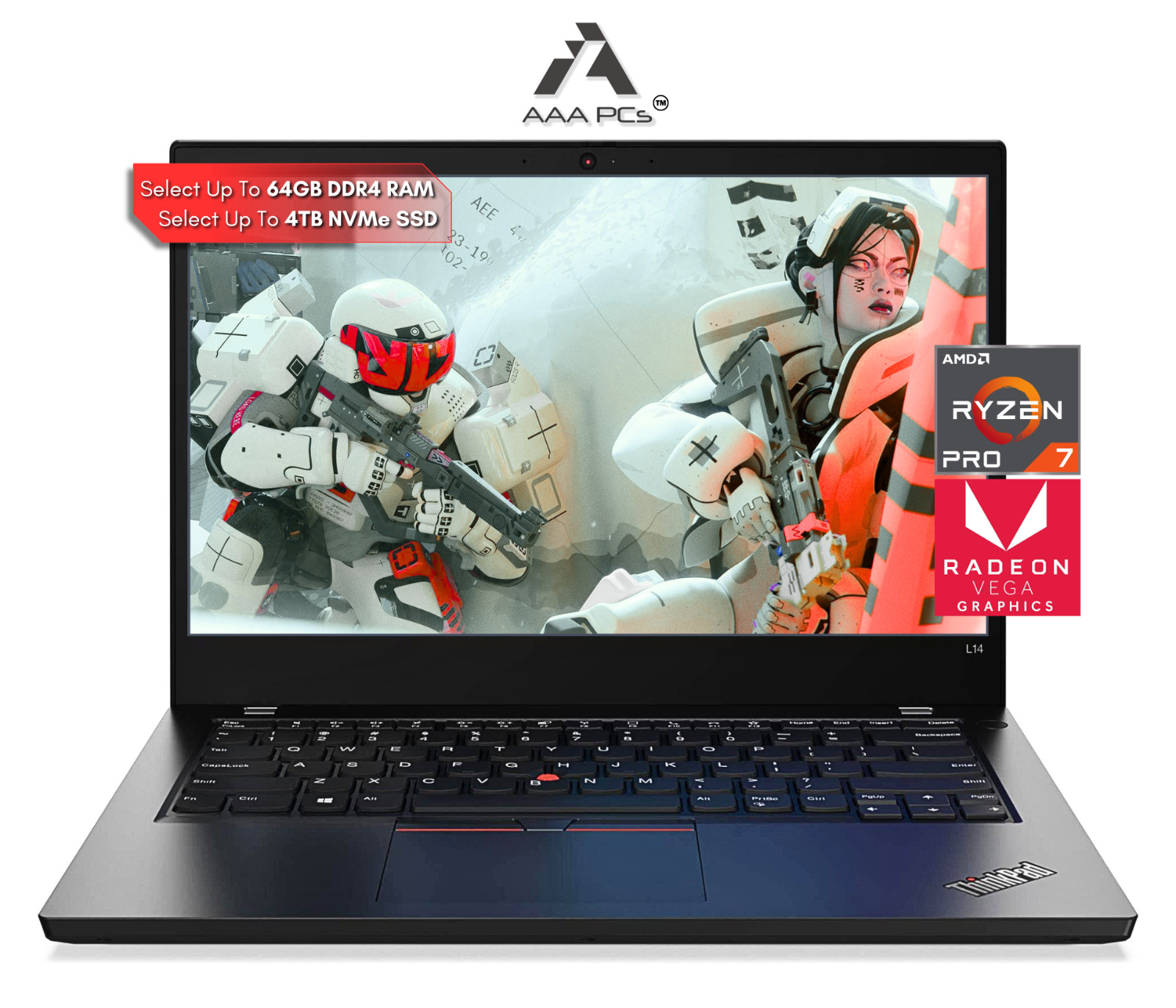 Lenovo ThinkPad L14 Gen 2 14″ FHD Ryzen 7 Business Laptop | NVMe SSD | Win 11