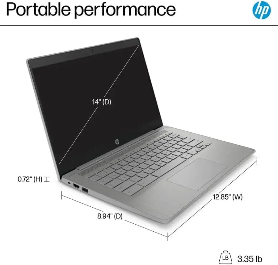 HP Chromebook 14a-ne1013dx 14″ HD Laptop Intel Celeron N4500 4GB RAM 64GB Renew