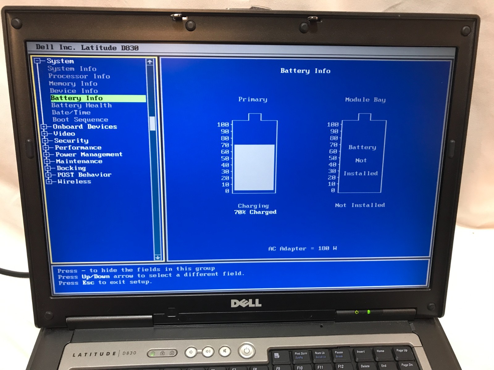 Dell Latitude Laptop D830 Duo Core 1GB 100HD Serial Windows XP Charger Vintage
