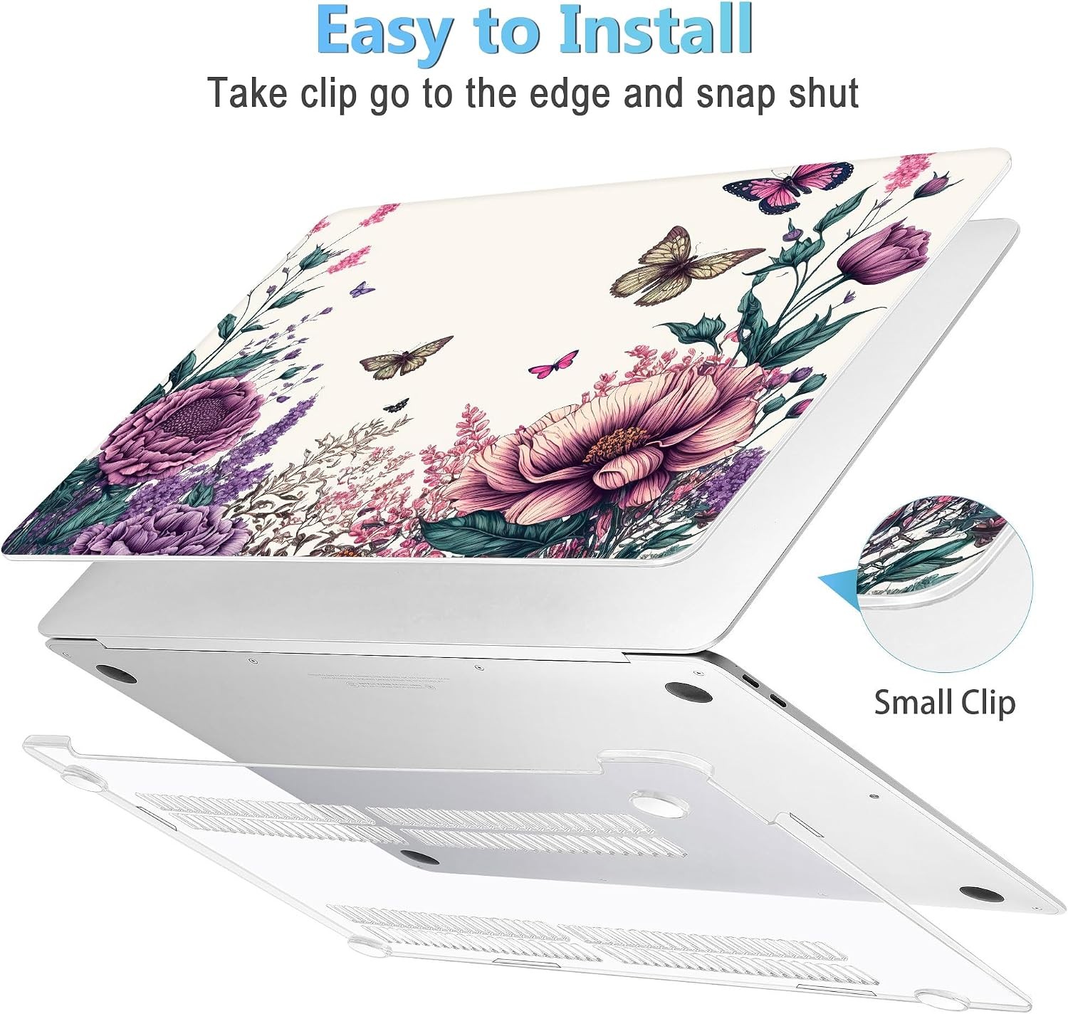 Case for MacBook Air 13 inch M1 A2337 A2179 A1932, Hard Cover with Screen Protec