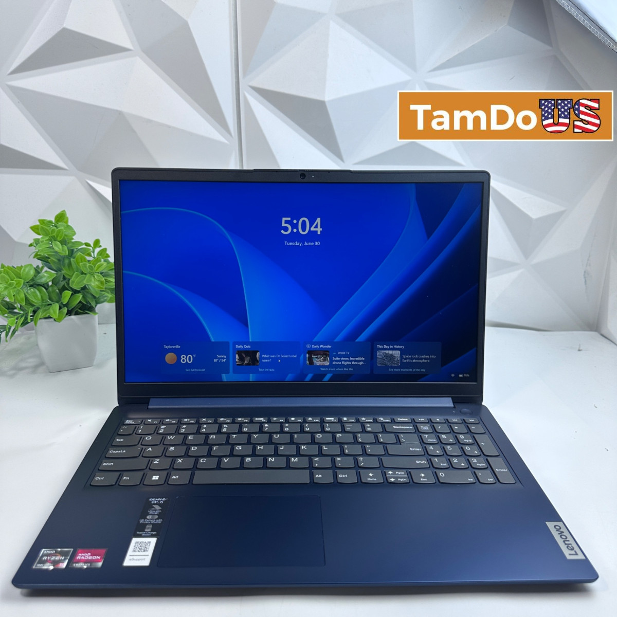 Lenovo IdeaPad 1 15 Laptop, 15.6″ FHD, Ryzen 5 7520U, 8GB, 256GB SSD