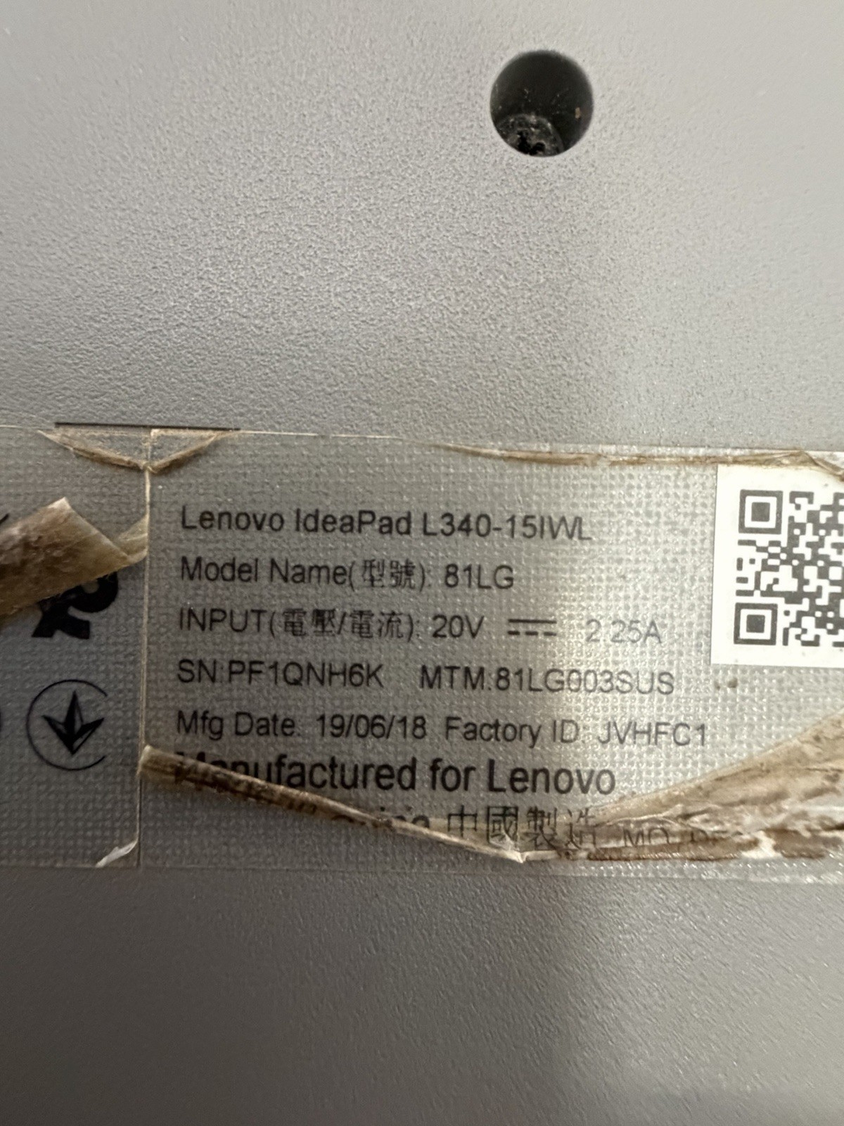 Lenovo Ideapad L340-15IWL i3-8145U 2.10Ghz Laptop 15.1″ w/ 1Tb HD, 8Gb, No OS