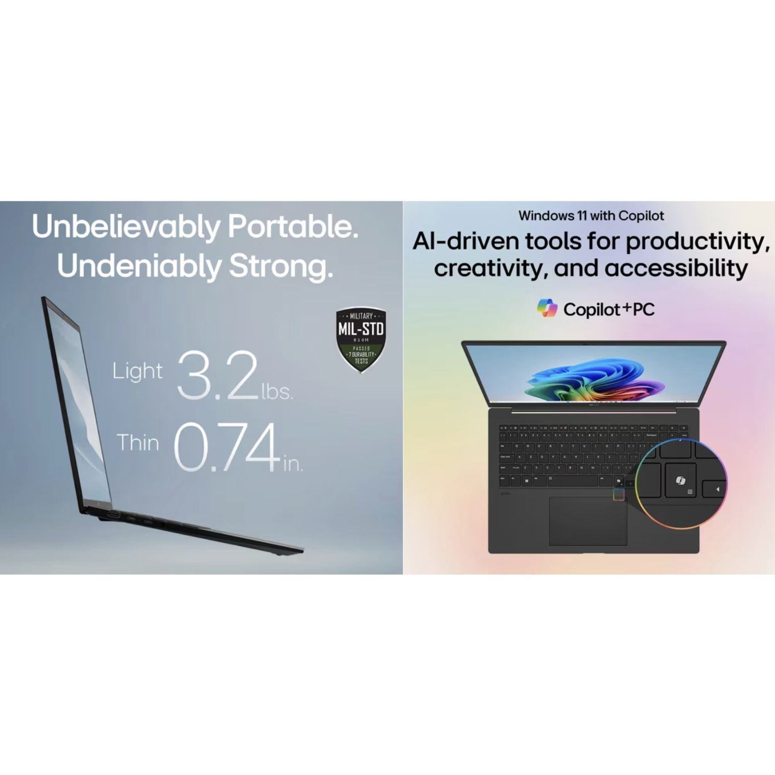 LG gram 17″ WQXGA Touch Intel Ultra 7-258V 2.20 GHz 32GB 2TB SSD W11H Laptop, BK