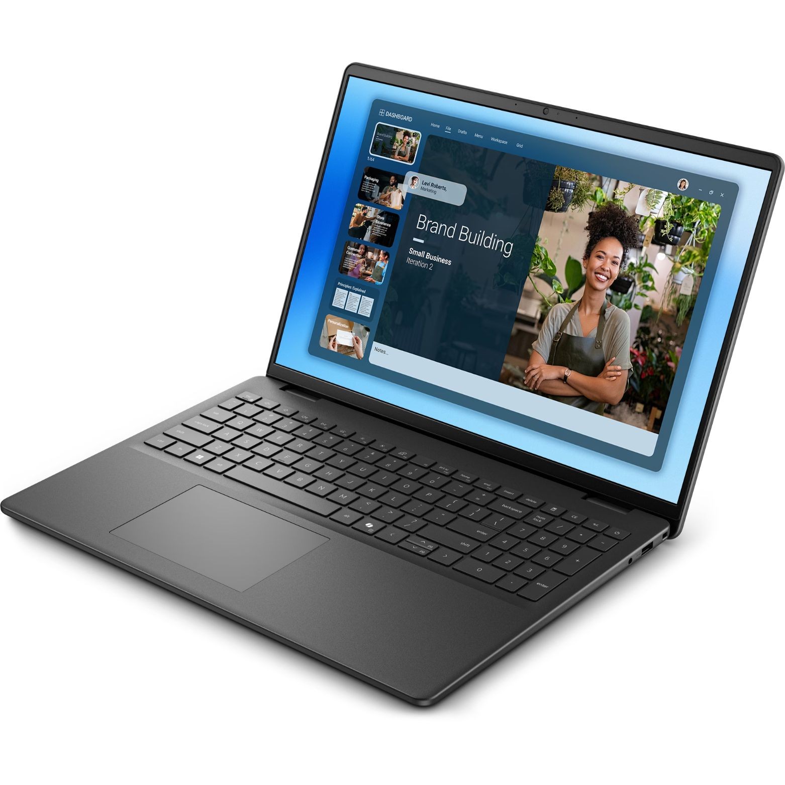 Dell 16 16″ WUXGA Touch Intel 7 150U 1.8 GHz 16 GB 1TB SSD W11H Laptop, Black