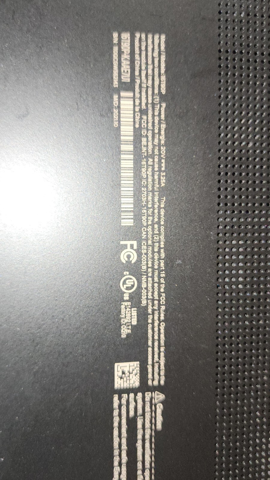 LG Gram 16T90Q Laptop, Intel i5-1240P@4.4GHz, No SSD, Touch Screen, For Parts