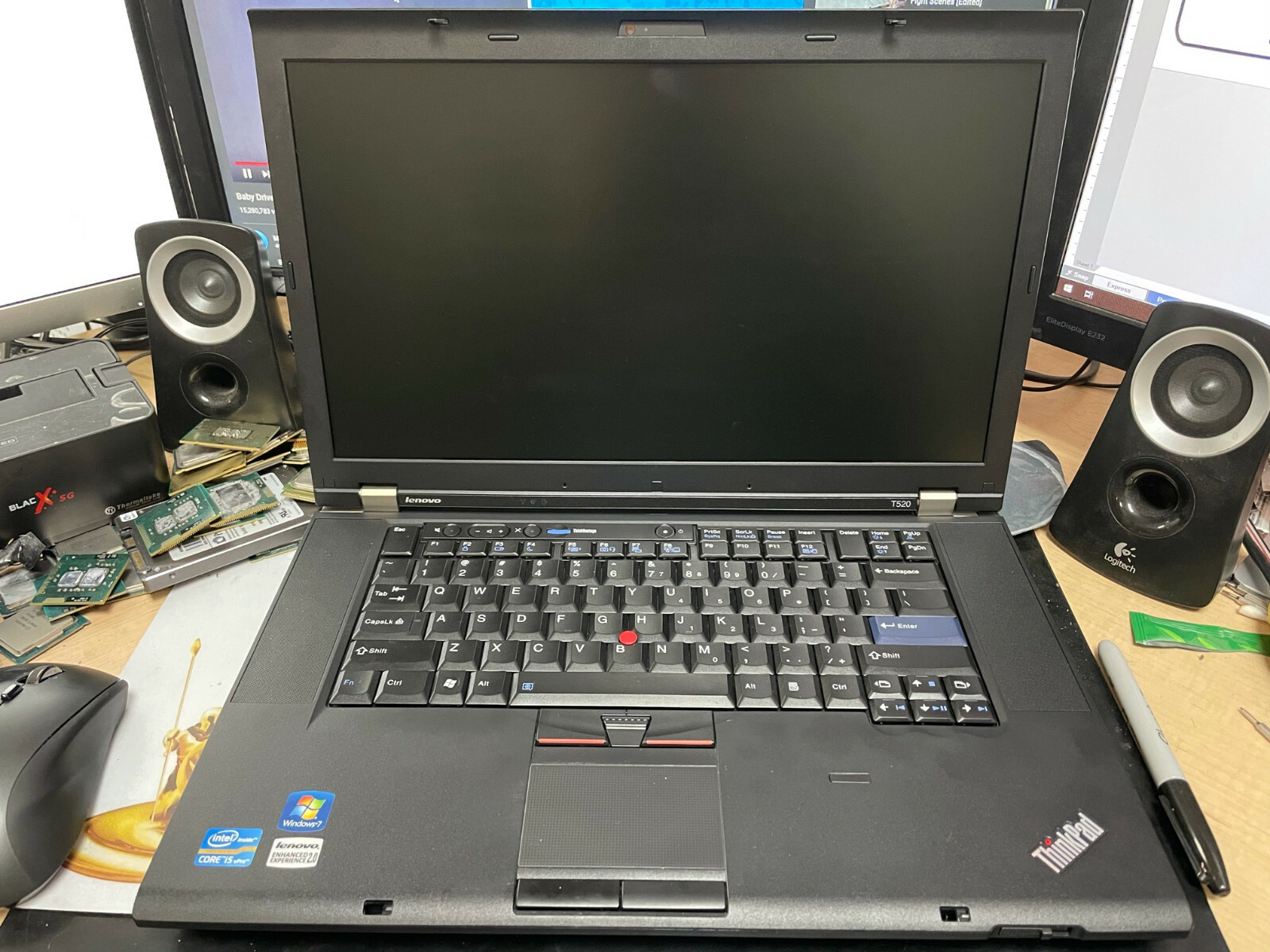 Lenovo Thinkpad T520 i5-2520M 4GB RAM 300GB HDD 10 Pro NO POWER CORD
