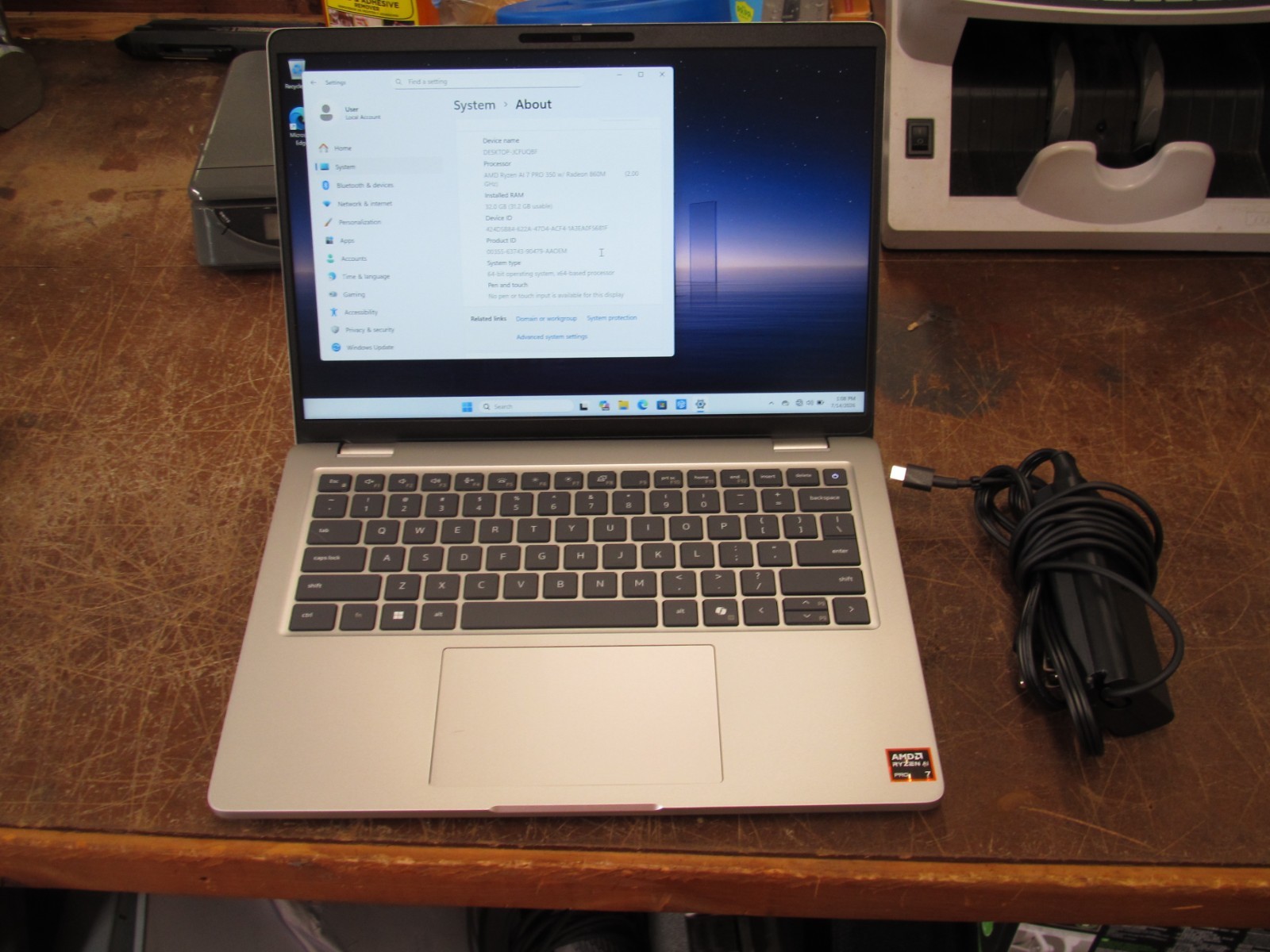 Dell Pro 14 Plus PB14255 Ryzen AI 7 PRO 350 32GB 512GB SSD 14″ FHD+ Non Touch