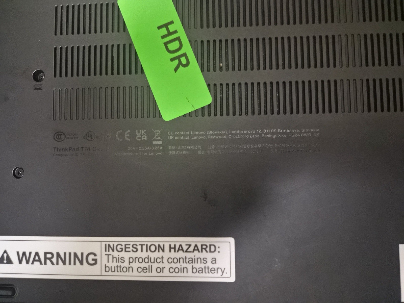 Lenovo ThinkPad T14 Gen 5 Ultra 7 No Hard Drive No Ram