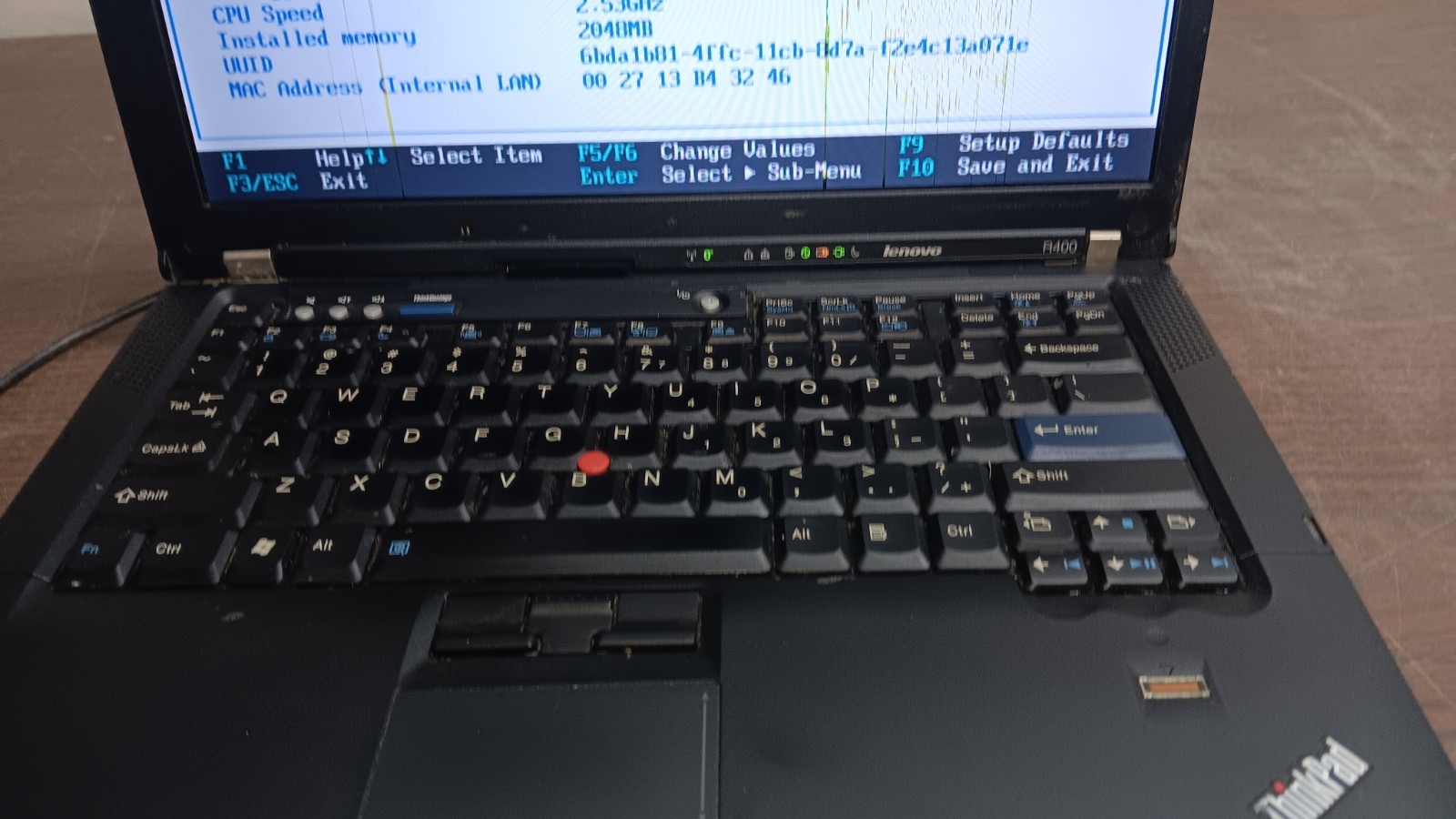 IBM Lenovo ThinkPad R400 Laptop core 2 Duo 100 GB HD Windows XP 14″ LCD Parts