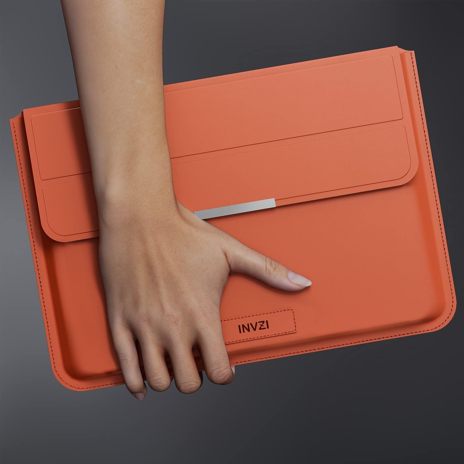 Vegan Leather Bag for 15”/16″ MacBook Pro M3/M2/M1/Max 2024-2019, Compact Design