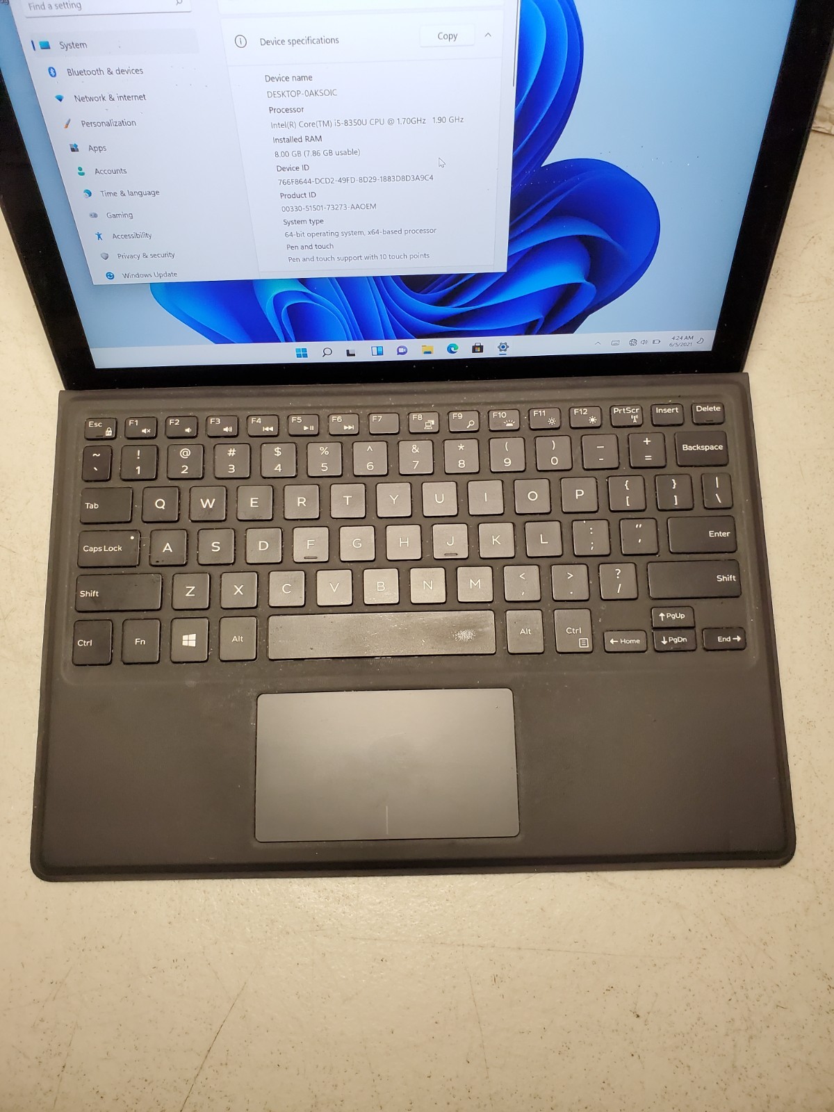 Dell Latitude 5290 2-in-1 i5 8350U 1.70GHz 8GB RAM 128GB SSD Win11 #69