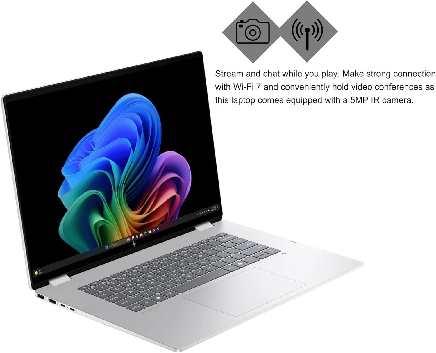 2025 HP OmniBook 7 2-in-1 Laptop,16″ 3k OLED Touch,U7-258V 32GB 2TB SSD Win 11 H