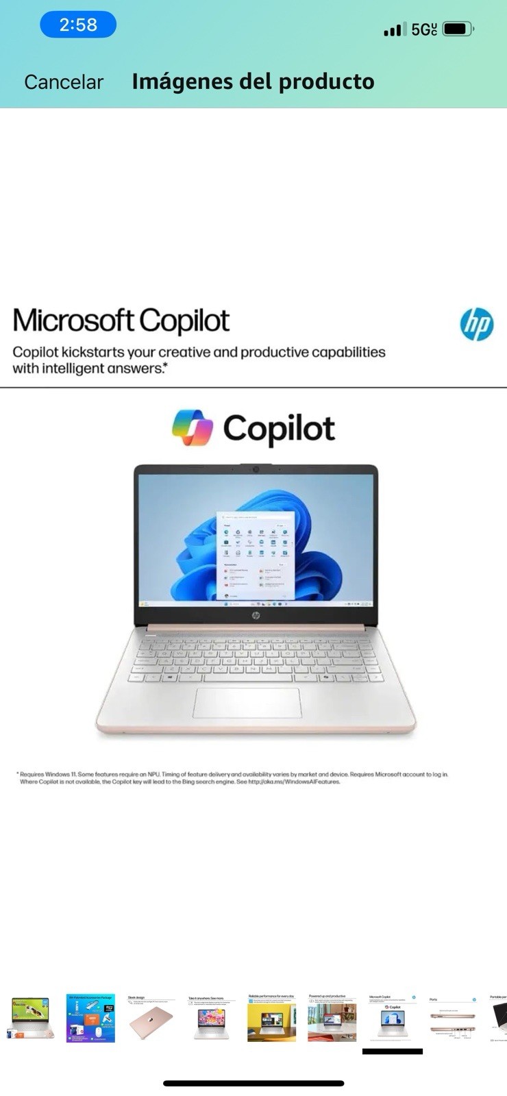 HP – 14″ Laptop – Intel Processor N150 – 4GB Memory – 128GB UFS – Pale Rose Gold