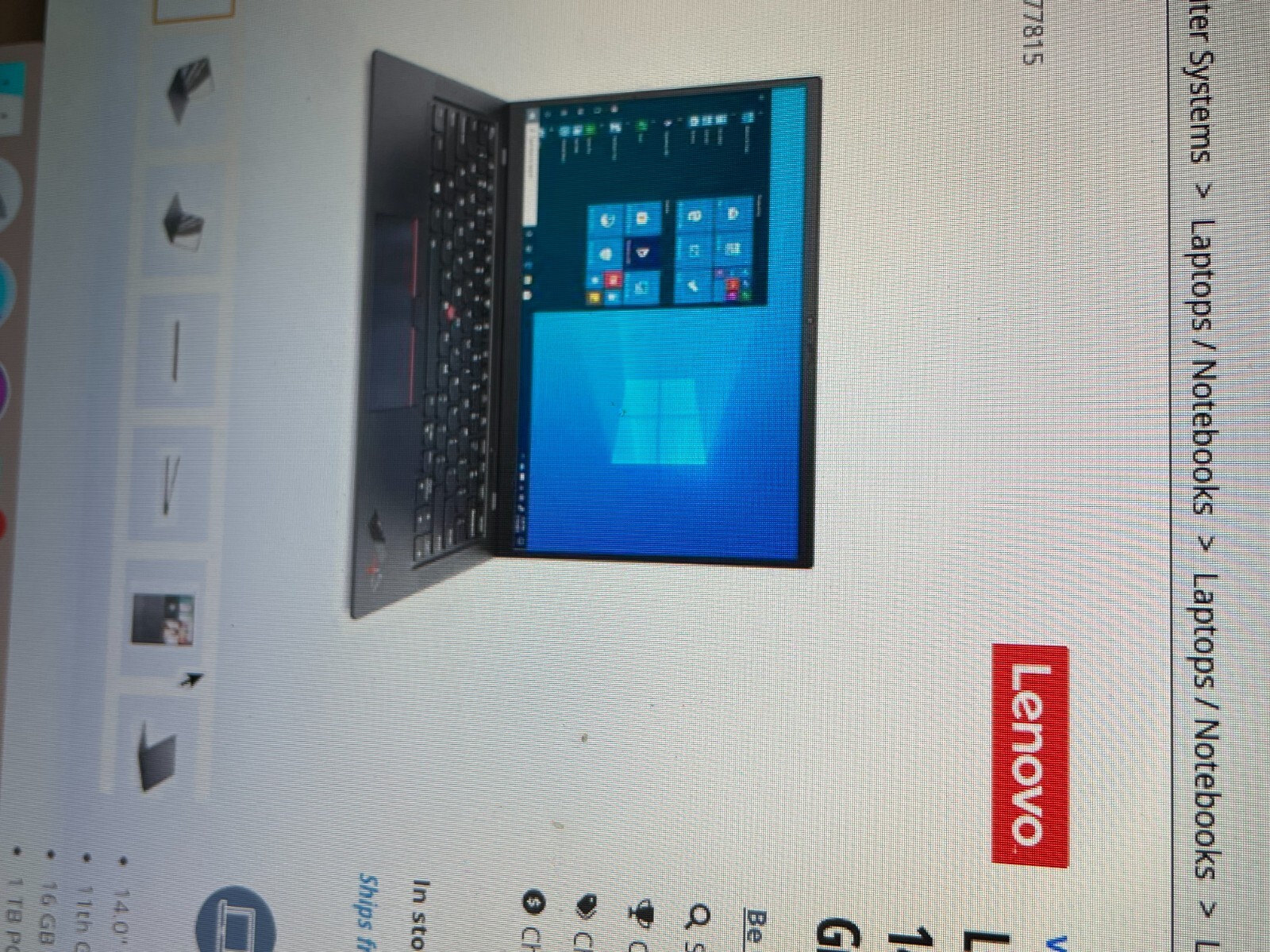 Lenovo Thinkpad XI Carbon Gen 9 Black – Lightly used in excellent condition