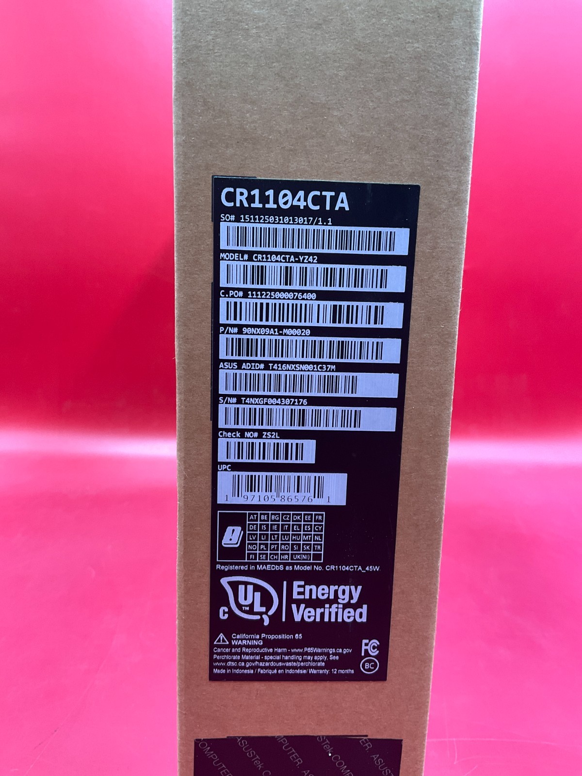 Asus Chromebook CR11 N150 4GB 32GB BT WiFi6 11.6W CR1104CTA-YZ42 ✨❤️✨ BRAND NEW!