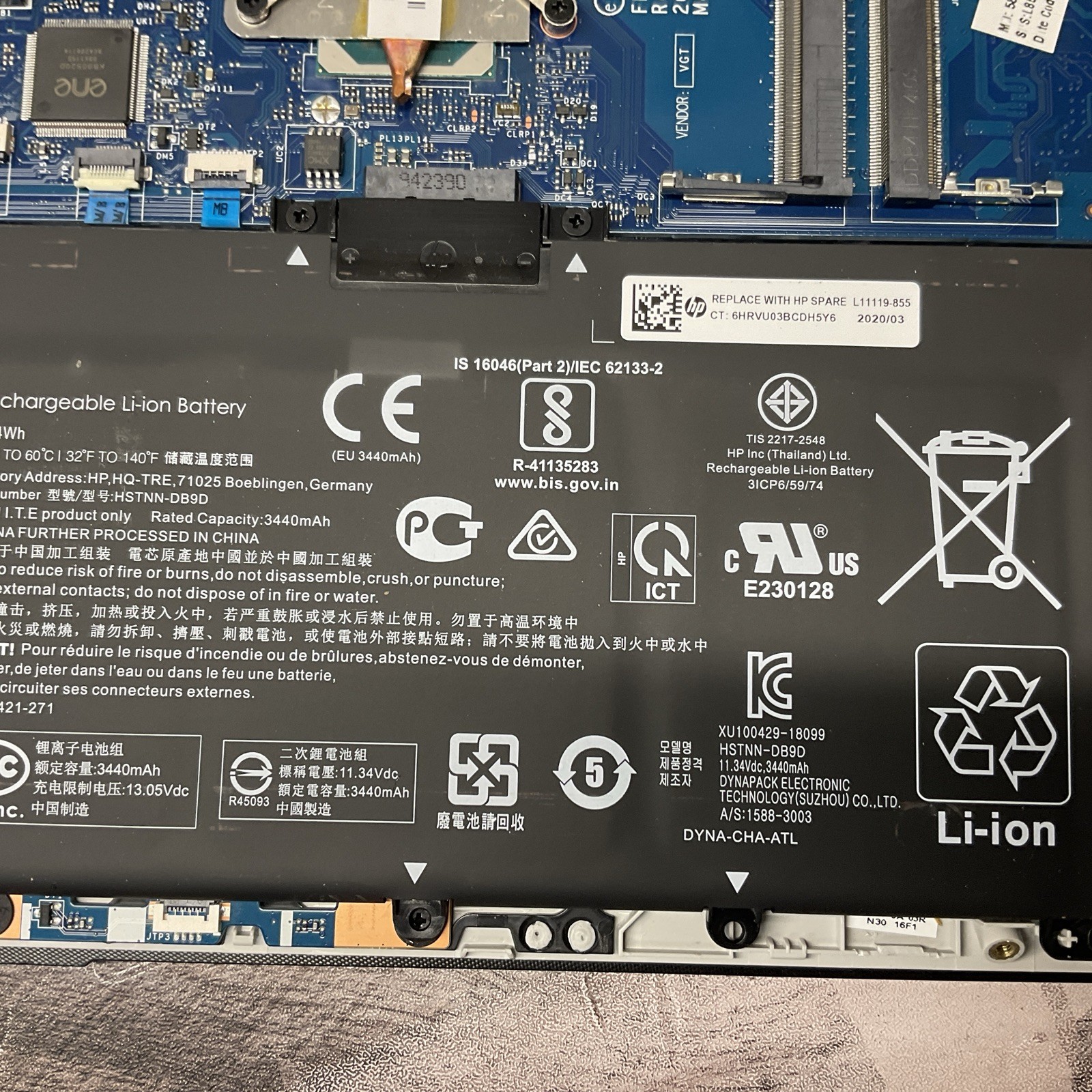 Lot of 3 HP Laptop 15 / i3 10th Gen / No RAM / Parts Repair / P15