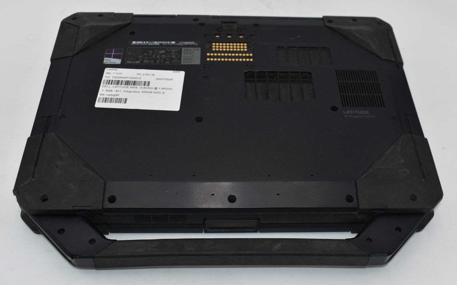 14″ Dell LATITUDE RUGGED 5404 Laptop i3-4030U 1.90GHz 8GB RAM 500GB SSD WIN10