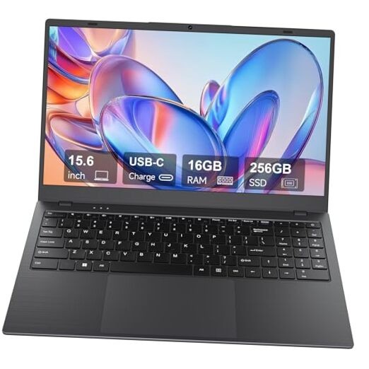 15.6 Inch Laptop Computer – 16GB RAM 256GB SSD with Pentium 6500Y Processor Up
