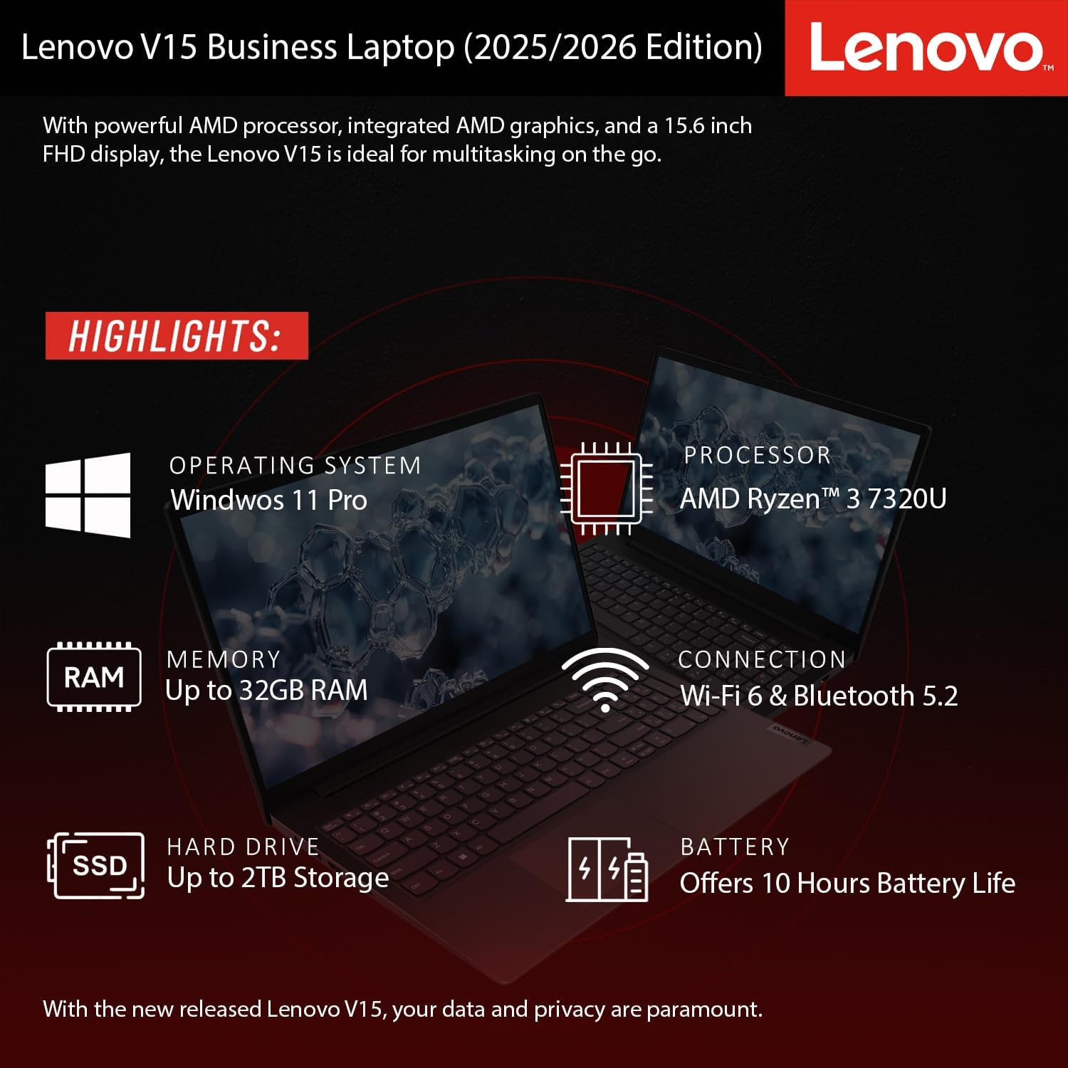 2026 Newly Released Business Laptop with MS 365 for the Web, AMD Ryzen 3 7000-Se