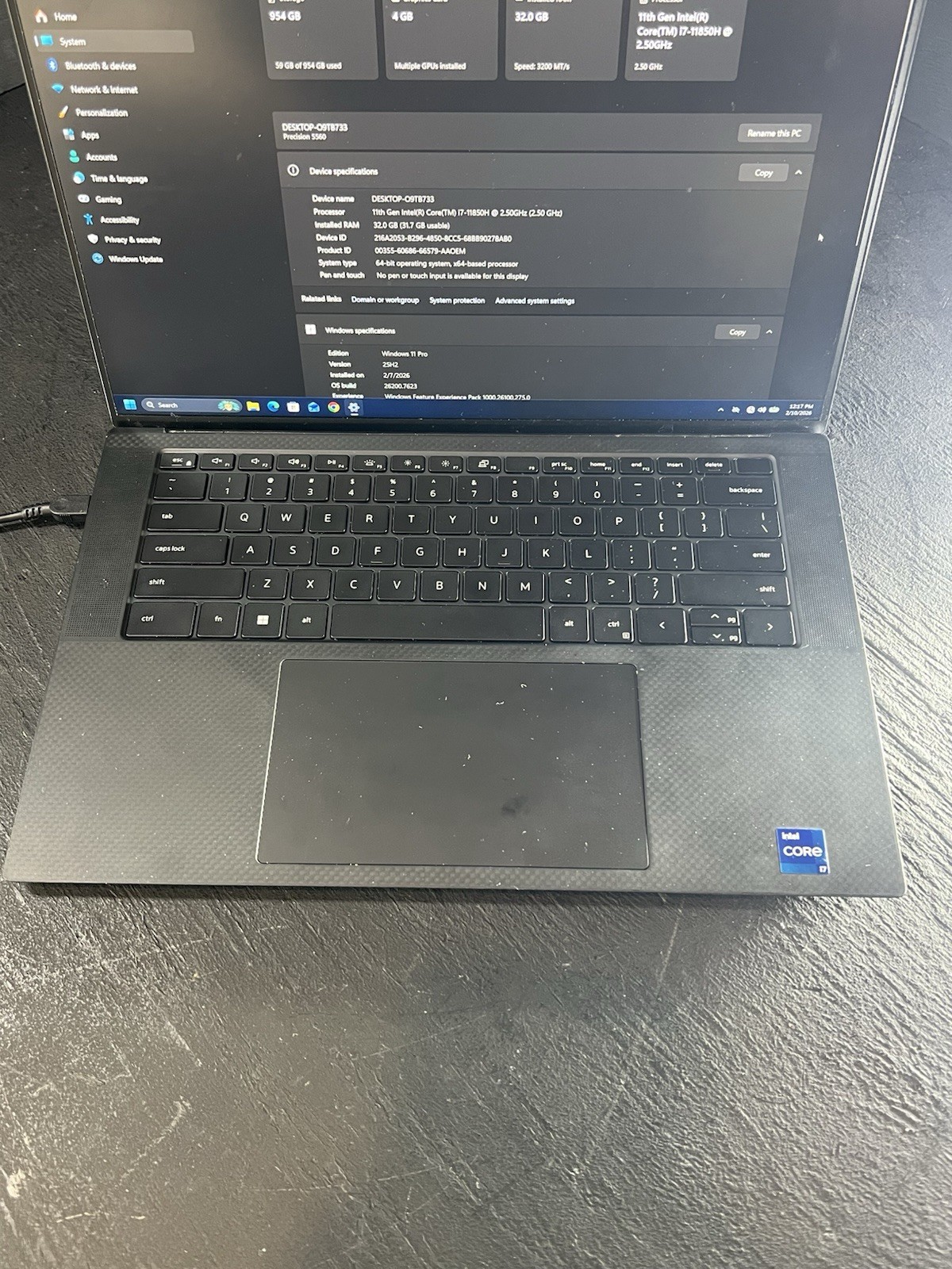 Dell Precision 5560 i7-11800H 2.30GHz 32GB RAM 1TB SSD Laptop Windows 11 Pro