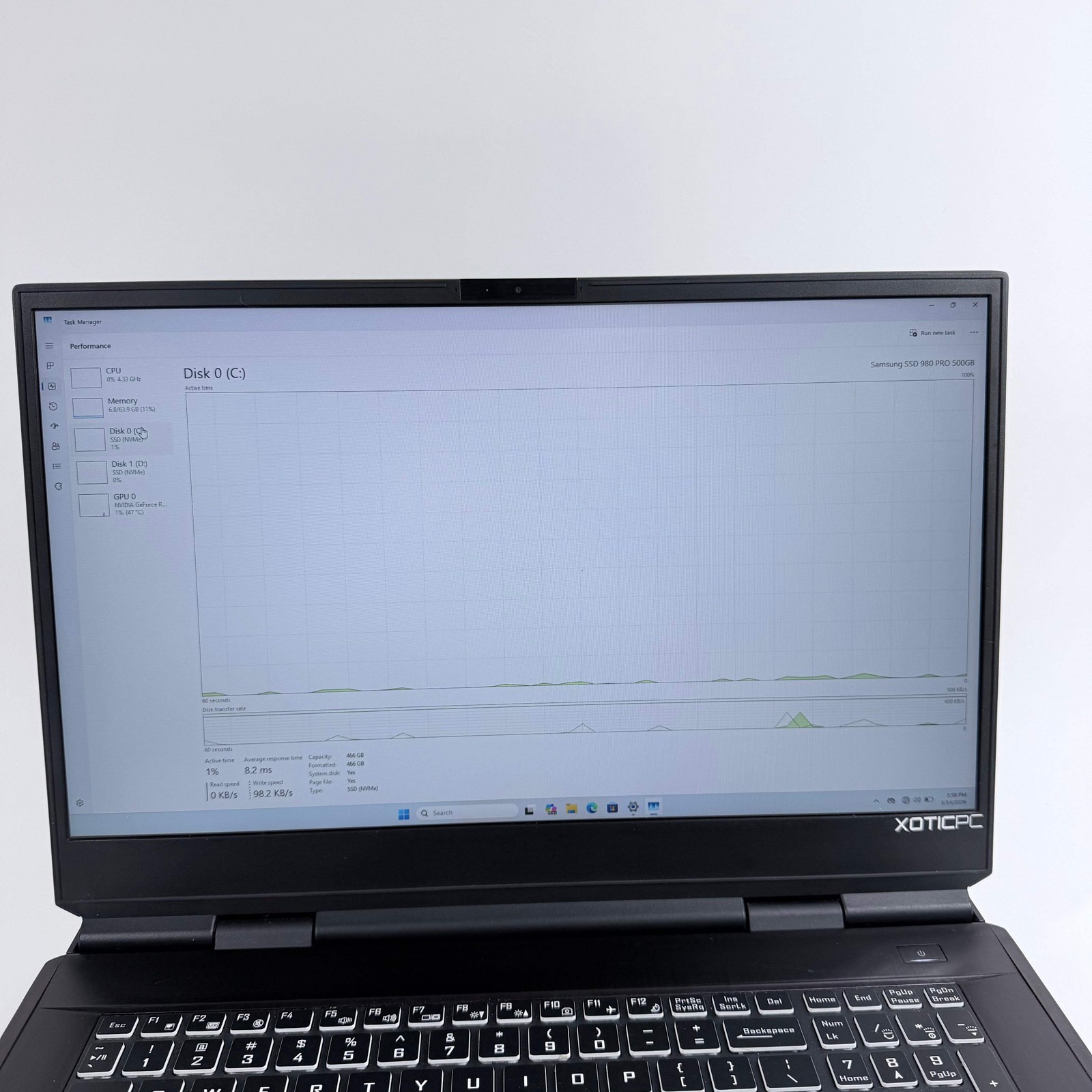 XOTICPC Laptop 1JT4V90 17.3″ i9-10900K 3.7GHz 64GB RAM 1TB SSD 512GB SSD RTX3070