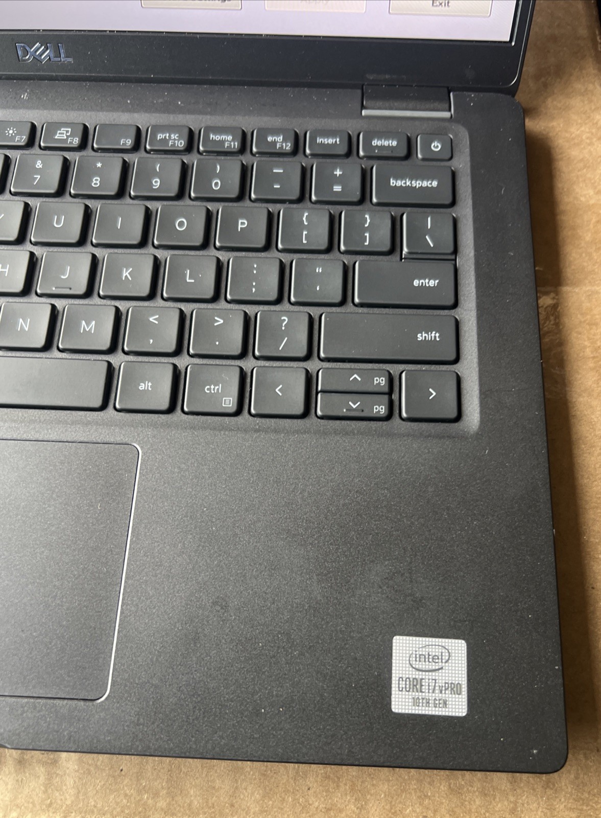 Dell Latitude 7410 14.1″ Core i7 10th Gen Incomplete No SSD, No Batt. Fair.