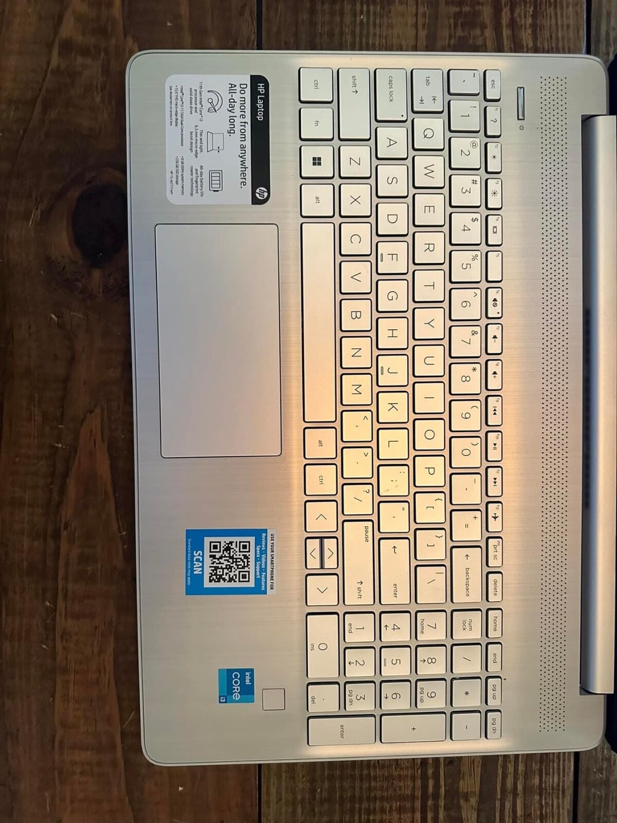 HP 15.6″ (256 GB SSD, Intel Core i3, 4.10 GHz, 8 GB) Laptop – Silver…