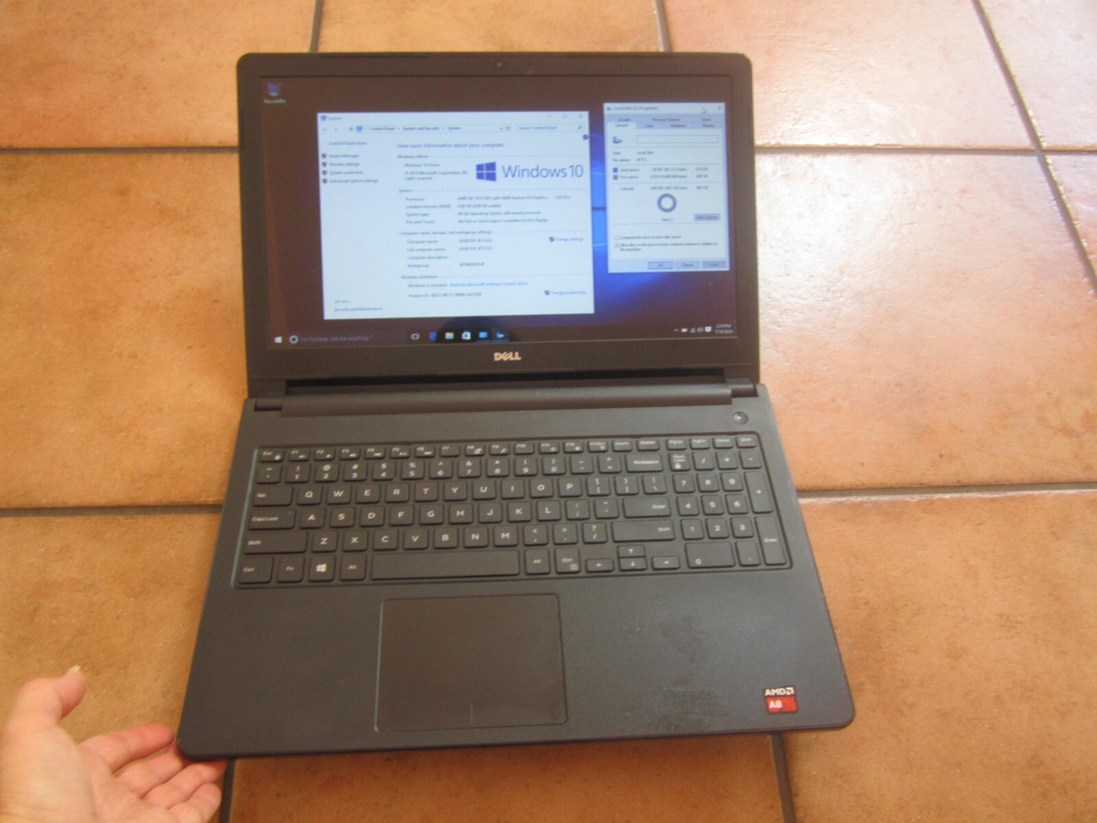 Dell Inspiron 15 5555 Laptop 2GHz 6GBRAM 500GBHD SCREEN INTACT NoPwrCord – WORKS