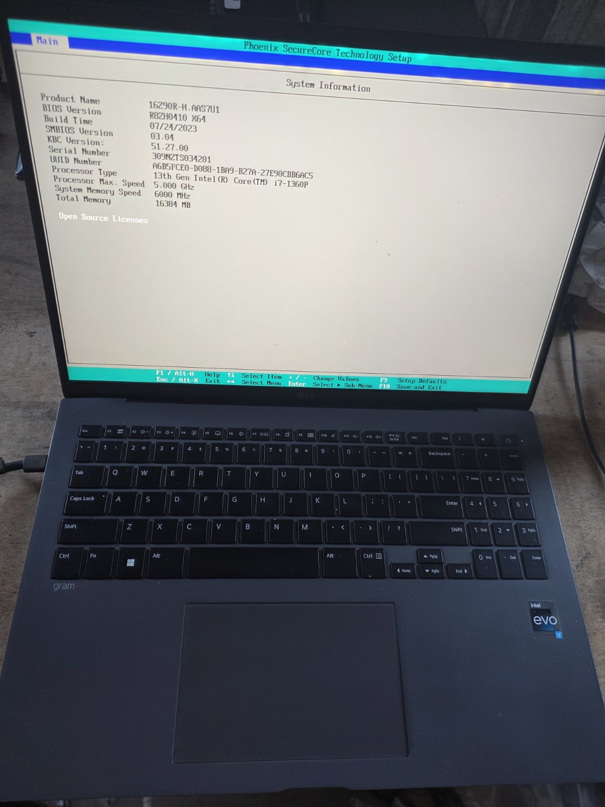 LG Gram 16Z90R 16″ I7-1360P 1TB SSD 16GB W11H Good