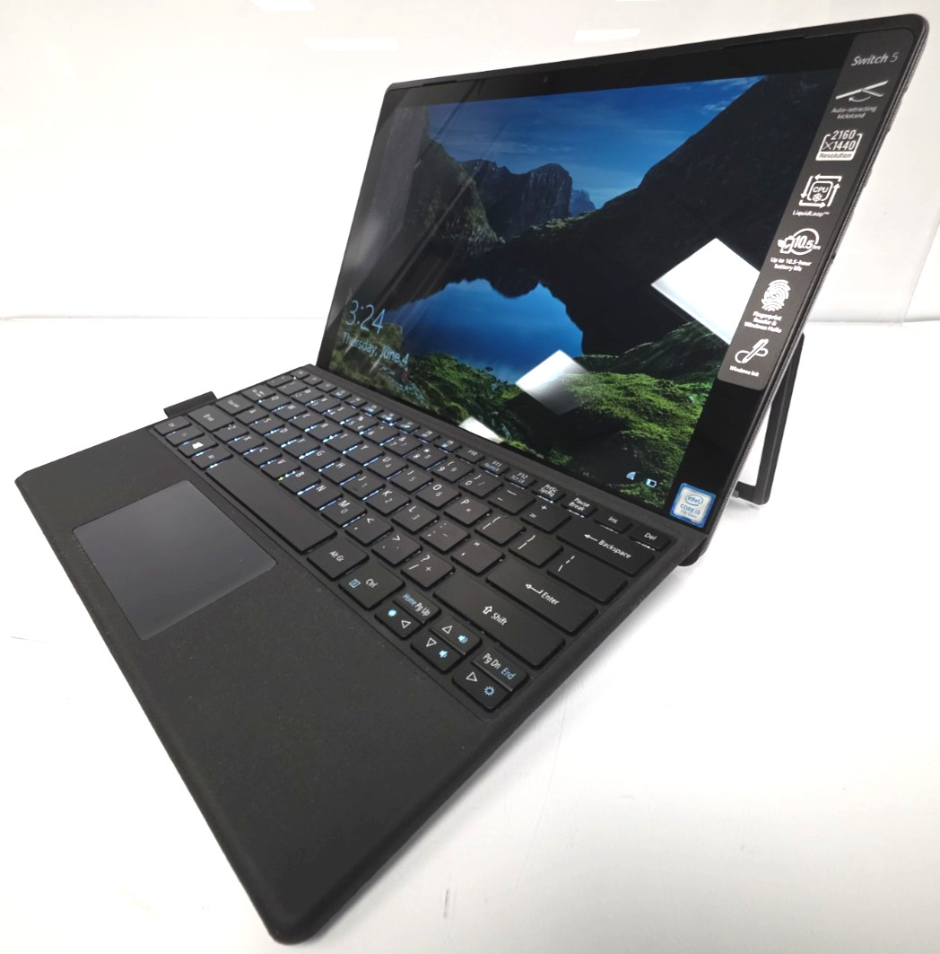 Acer Switch 5| Intel Core i3-7130U| 4GB RAM| 128GB SSD| Win 10 Pro| Keyboard