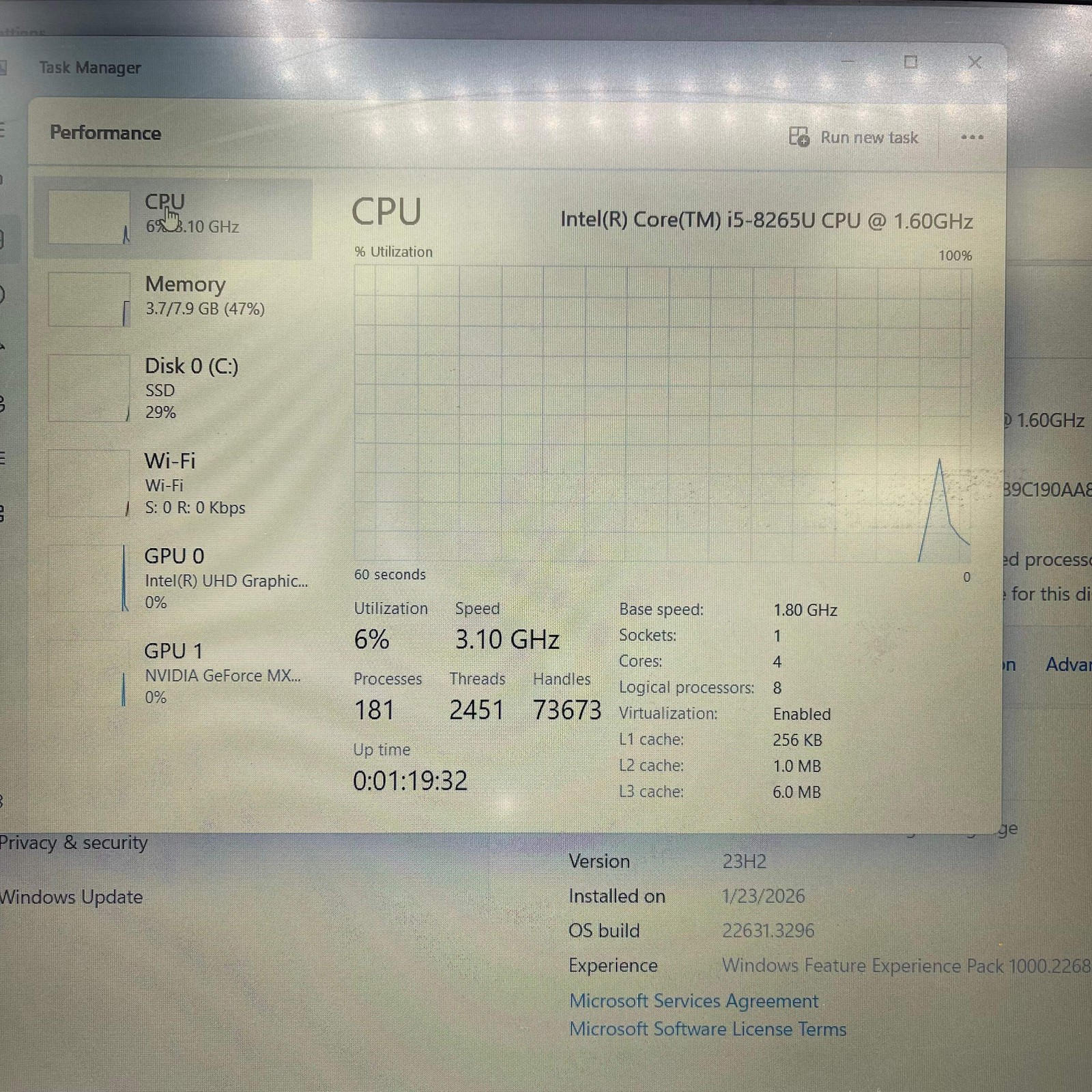 Asus Vivobook 15 X512F 15.6″ i5-8265U 1.6GHz 8GB RAM 512GB SSD GeForce MX230