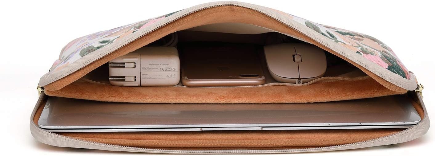 Canvas Water-Resistant Nylon Fabric 15.6 Inch Laptop Sleeve Case for Notebook Co
