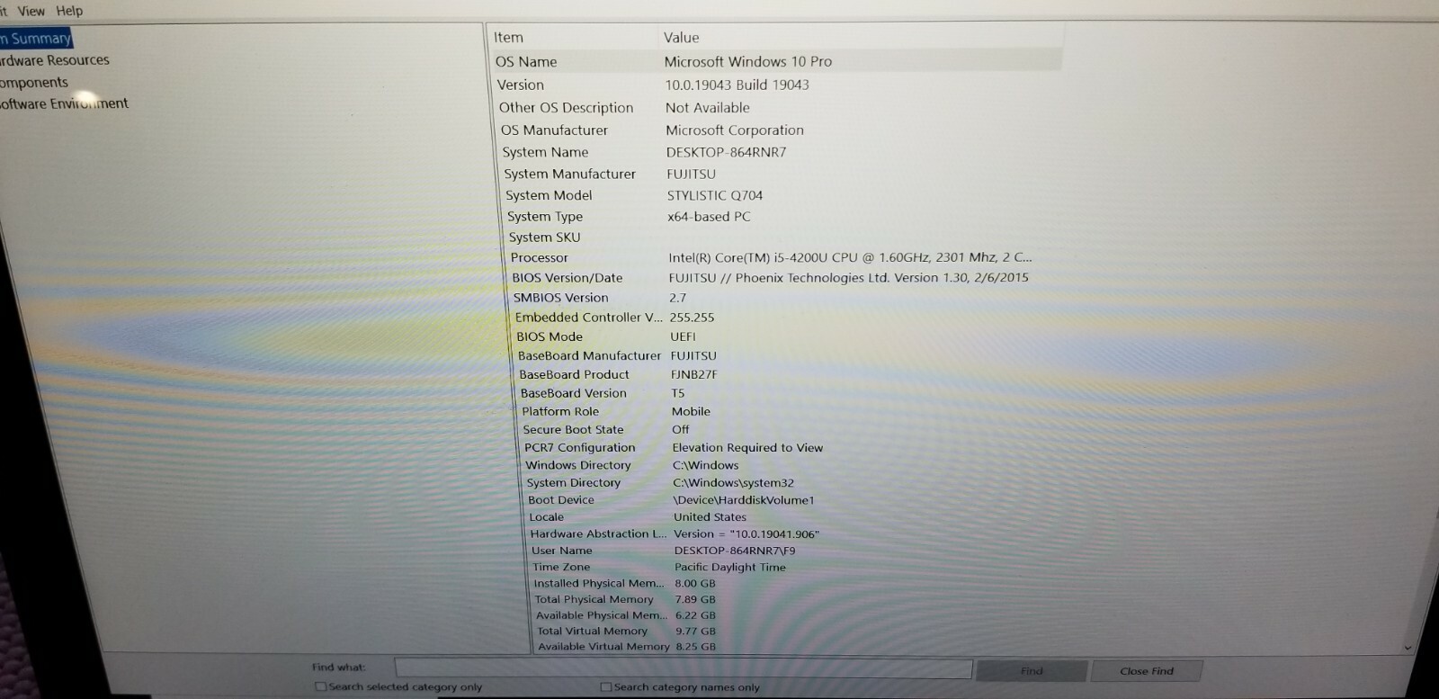Fujitsu Stylistic Q704 12.5″ Core i5 4200U 8GB 240GB SSD& Docking -Win 10 Pro