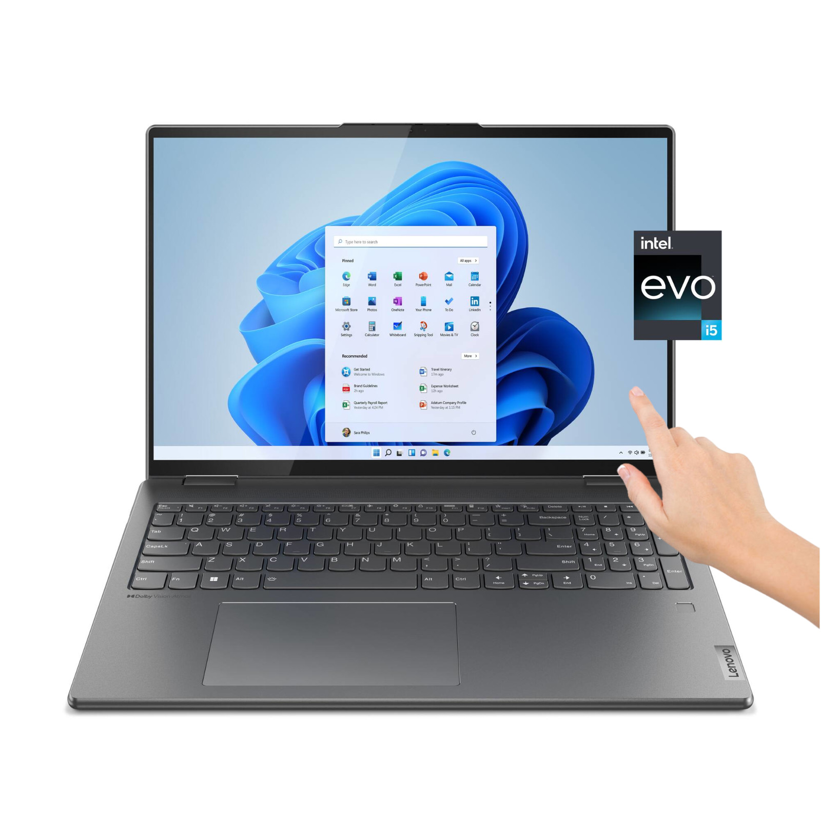 Lenovo Yoga 7 16″ WQXGA Touch Intel Core i5-1240P 8GB RAM 256GB SSD Win11