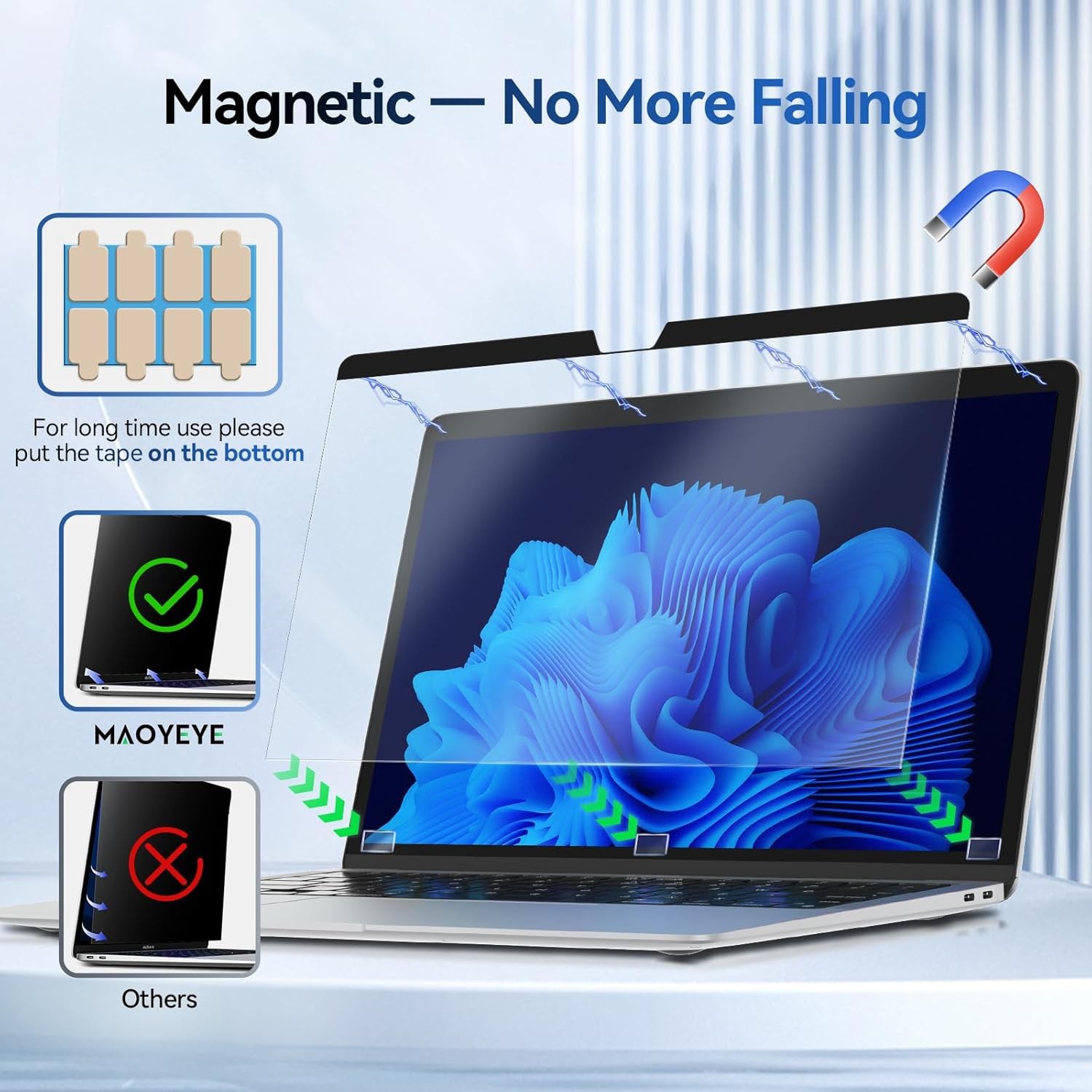 Magnetic Anti Blue Light Screen Protector for MacBook Pro 16 Inch (2021-2026)