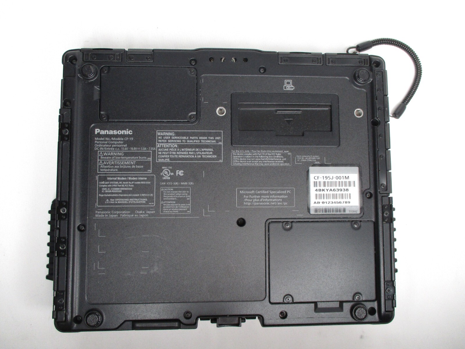 Panasonic ToughBook CF-19 MK7 TouchScreen i5-3340m 2.7Ghz 8GB 500GB Rubber Keybr