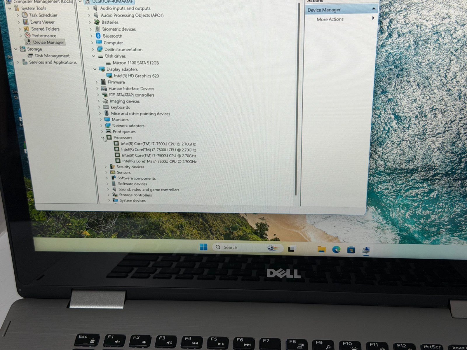Dell Inspiron 7579 Laptop 2-in-1 Touch 15.6″ i7-7500U 8GB RAM 512GB SSD Win11H