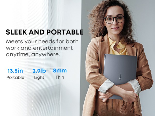 CHUWI FreeBook 13.5" Convertible Laptop – Intel N100, 12GB RAM, 512GB SSD