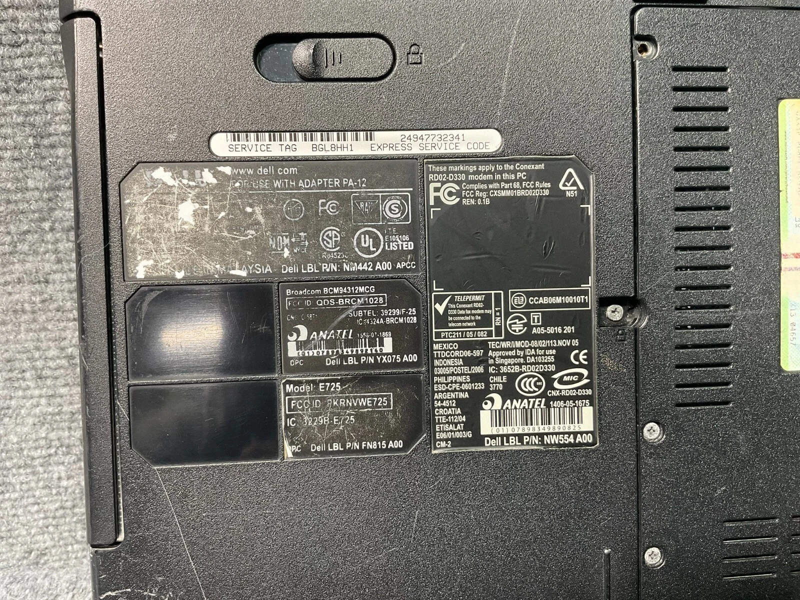 Dell Inspiron 1525 Laptop 15.4 Intel GM965 1280×800 For Parts