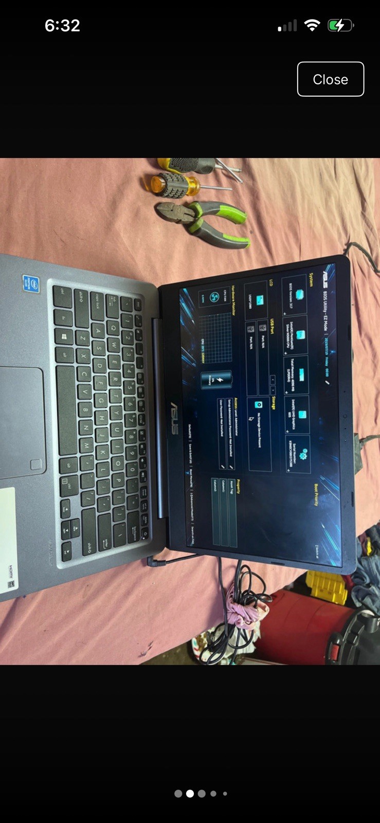 asus laptop Stuck On Bios Screen